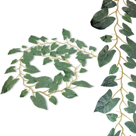 Guirlande de feuilles de syngonium vert 180 cm