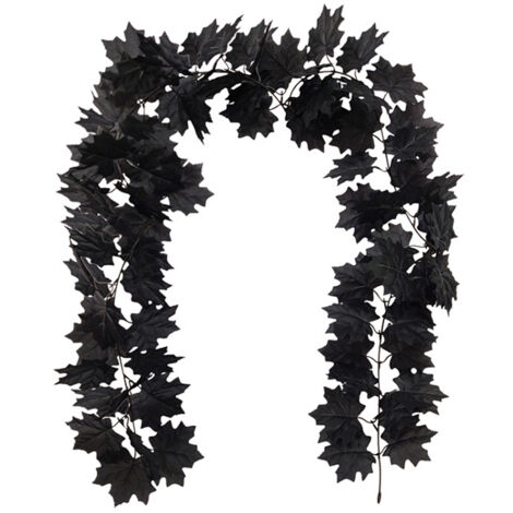 Guirlande de Feuilles D'érable d'halloween, Feuilles de Plantes Authentiques pour la Décoration de Fête de Cheminée de Mariage à Domicile (210604XY03-2)