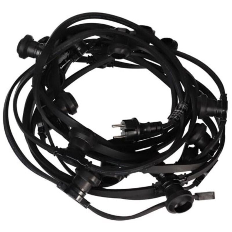 Guirlande de fête à led - 10 x douille E27 - sans ampoules - 5 m