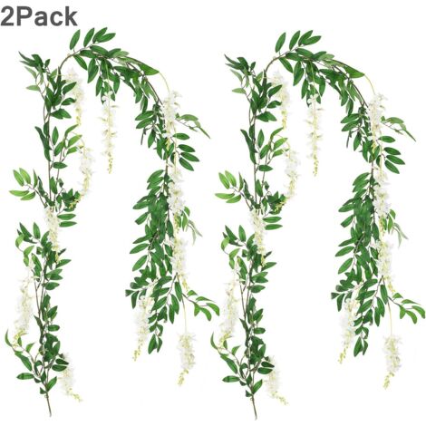 Guirlande de glycine artificielle (2 pièces, 1,8 m chacune)