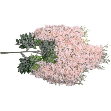 Guirlande de glycine artificielle en soie, fleurs suspendues, décoration pour la maison, les mariages et les fêtes (24 pièces, guirlande, blanc) - Rose foncé