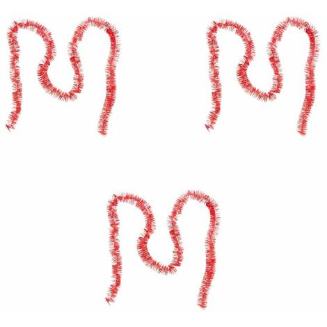 Guirlande de Noël 2m brillant - 3pcs - Rouge - SILUMEN