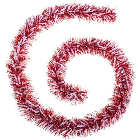 1001KDO Guirlande de Noel 6 plis 2 m Mixte rouge et blanc
