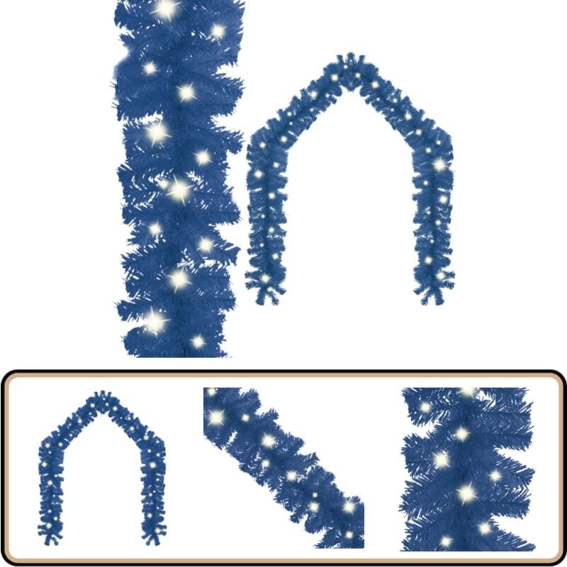 Guirlande de Noël avec lumières LED 5 m Bleu - Guirlande De Noel - Décorations De Noël - Lumière Led - Éclairage Festif - Chaîne Lumineuse