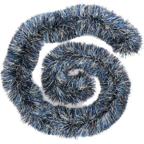 Guirlande de Noël BOA large 15 cm Bleu et OR Longueur 2 mètres - Feeric Christmas