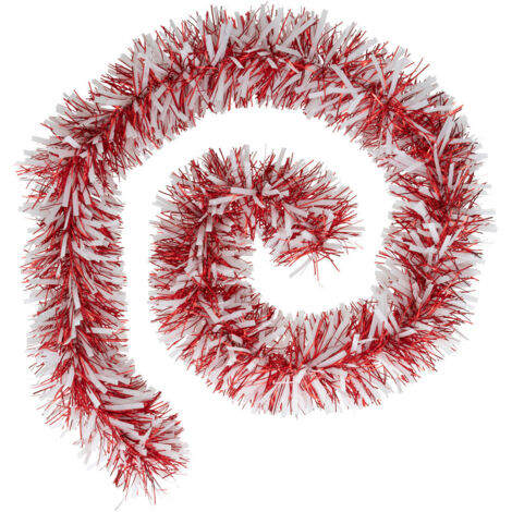 Guirlande de Noël BOA large 15 cm Rouge et Blanc Longueur 2 mètres - Feeric Christmas
