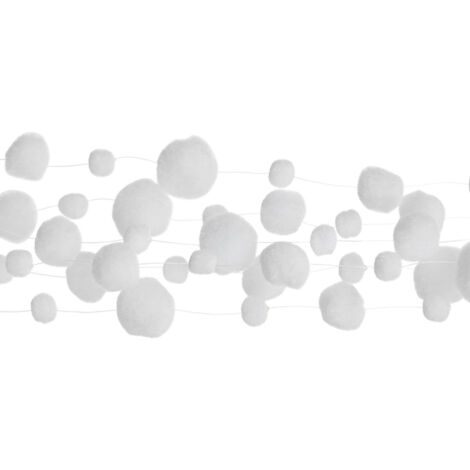 Guirlande de Noël Cascade de Boules blanches enneigées L 150 cm - Feeric Christmas