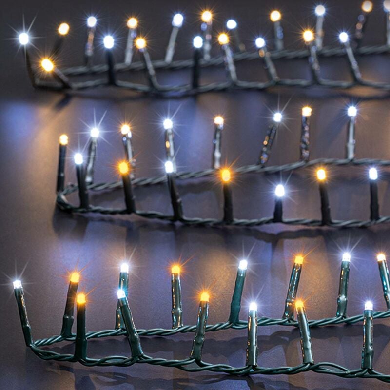 Guirlande lumineuse extérieur 1000 led blanc froid chaud 25m - Feeric lights & christmas