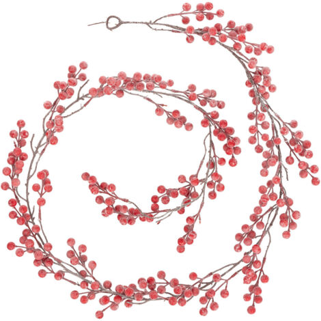 Guirlande de Noël Grappe de Baies rouges L 190 cm - Feeric Christmas