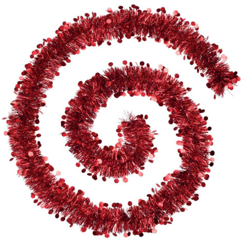 Guirlande de Noël large 10 cm Rouge avec pastilles Longueur 2 mètres - Feeric Christmas
