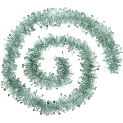 Guirlande de Noël large 10 cm Vert amande avec pastilles Longueur 2 mètres - Feeric Christmas