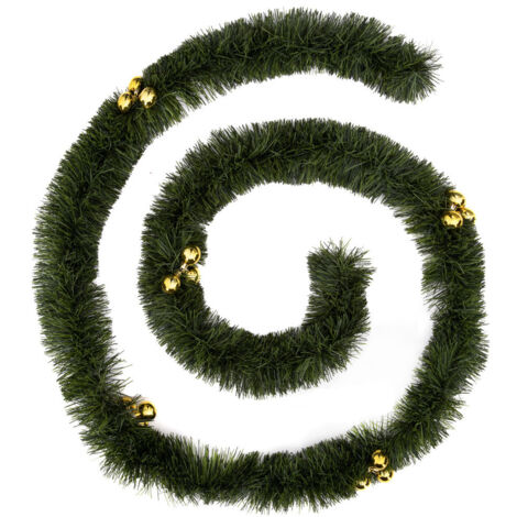Guirlande de Noël large 10 cm Vert avec déco OR Longueur 2.7 mètres - Feeric Christmas