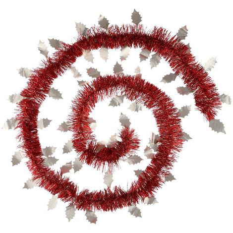 Guirlande de noel houx avec feuilles, decoration de noel - Badaboum
