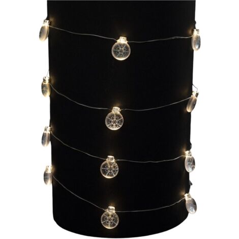 Guirlande de Noël lumineuse avec boules à motifs
