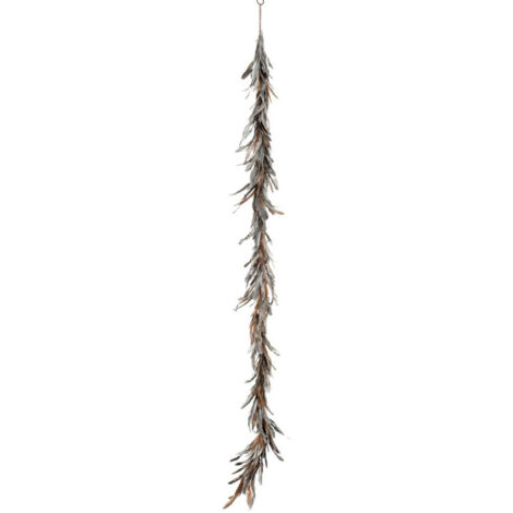 Guirlande de Noël "Plumes Déco" 160cm Argent