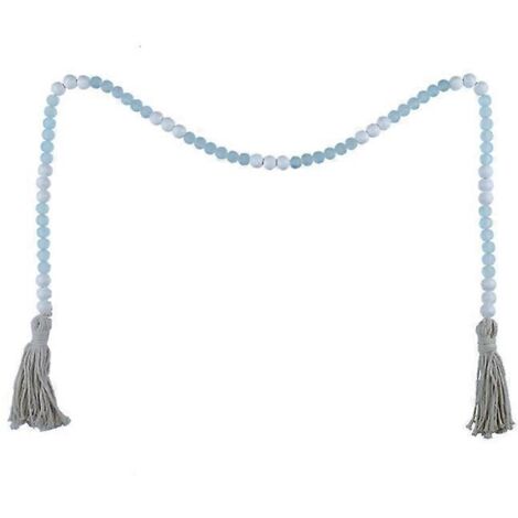Guirlande de perles bleues rêveuse, décoration murale photo populaire, accessoire fête maison, guirlande frange fenêtre, corde en coton.