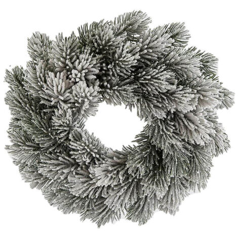 Guirlande de pin enneigé Ø60 cm, 135 branches