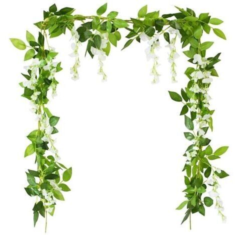 Guirlande de plantes artificielles de glycine,210cm, fausses fleurs de lierre, pour décorer un arc de mariage ou une fête prénatale