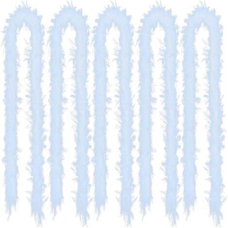Guirlande de plumes blanches pour sapin de Noël, décoration de fête (5x2m)