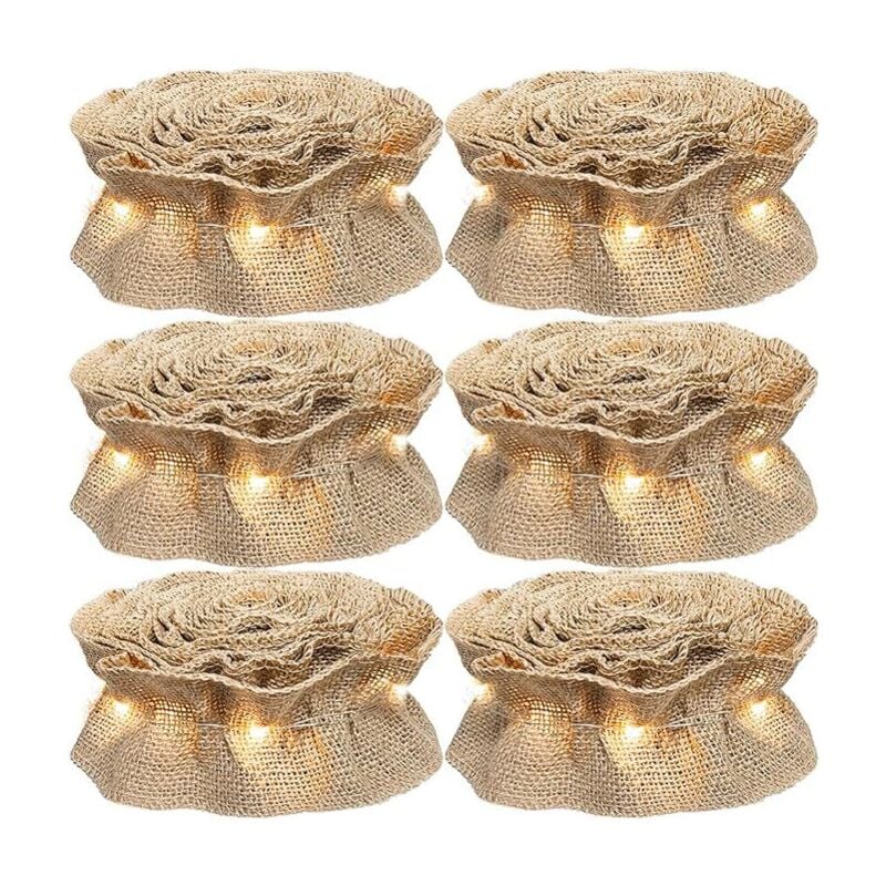 Guirlande de ruban d'arbre de Noël Ornement de Noël à carreaux de buffle, 9 pieds et barre lumineuse 3 m X 6 rouleaux Guirlande de ruban d'arbre à