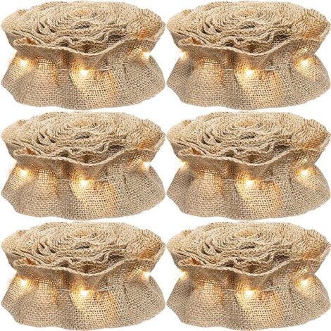 Guirlande de ruban d'arbre de Noël Ornement de Noël à carreaux de buffle, 9 pieds et barre lumineuse 3 m X 6 rouleaux Guirlande de ruban d'arbre à carreaux de buffle, décoration de Noël