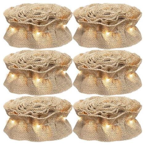 Guirlande de ruban d'arbre de Noël Ornement de Noël à carreaux de buffle, 9 pieds et barre lumineuse 3 m X 6 rouleaux Guirlande de ruban d'arbre à carreaux de buffle, décoration de Noël