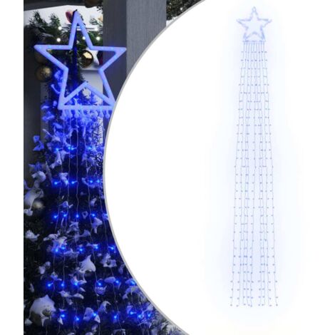 Guirlande de sapin de Noël，Décoration de Noël 320 LED bleu 375 cm CFW43089