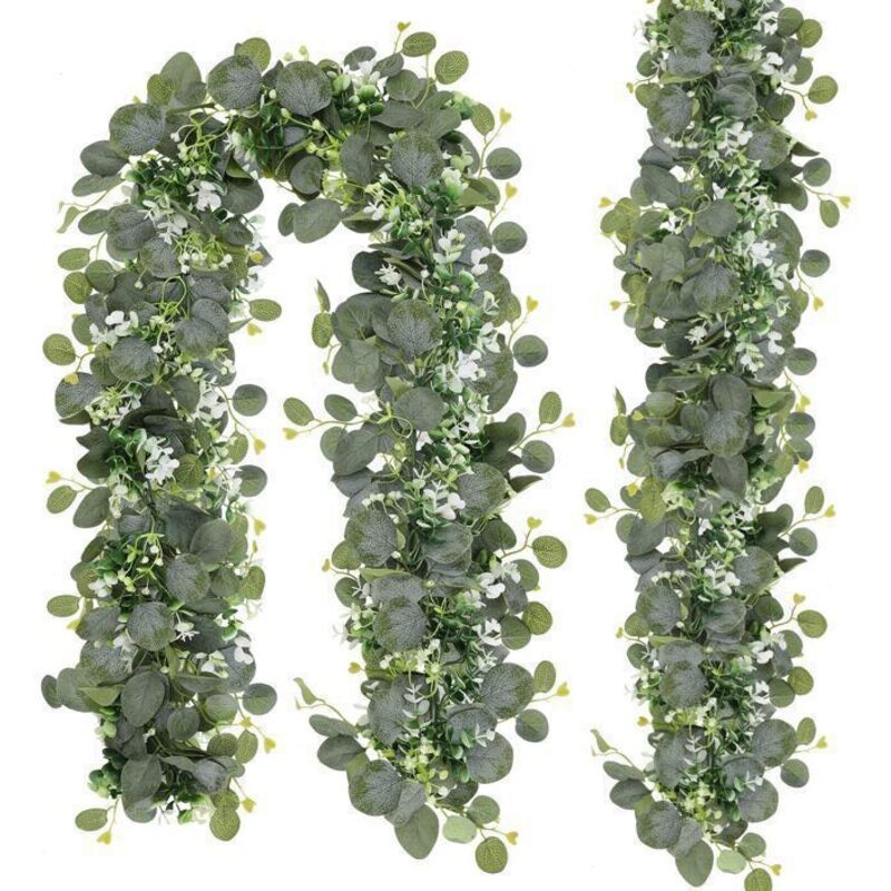 Guirlande de verdure - - 2PCS - Eucalyptus artificiel - 1,8 mètre - Durable et réaliste
