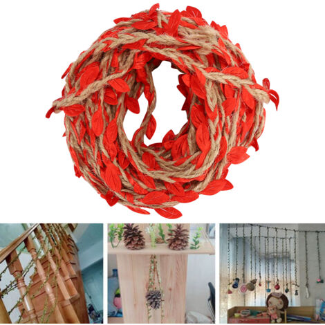 Guirlande de Vigne Rouge Artificielle 10m pour Décoration de Mariage, Fête et Jardin