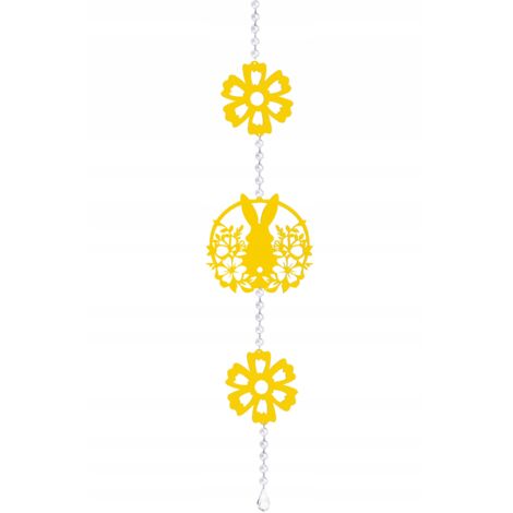 Guirlande décorative avec pendentif lapin pour Pâques, à décorer à la fenêtre