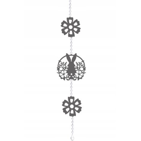 Guirlande décorative avec pendentif lapin pour Pâques, à décorer à la fenêtre
