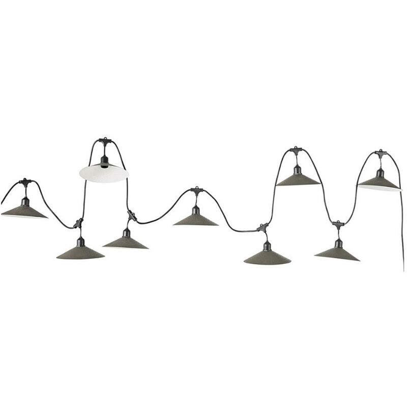 Guirlande vintage VINTY Gris Acier 6M 10xE27