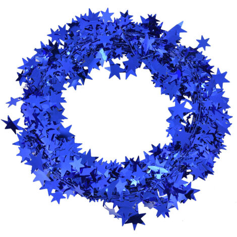 Guirlande d'Étoiles Bleue 7,5m pour Décoration de Noël, Mariage et Fêtes