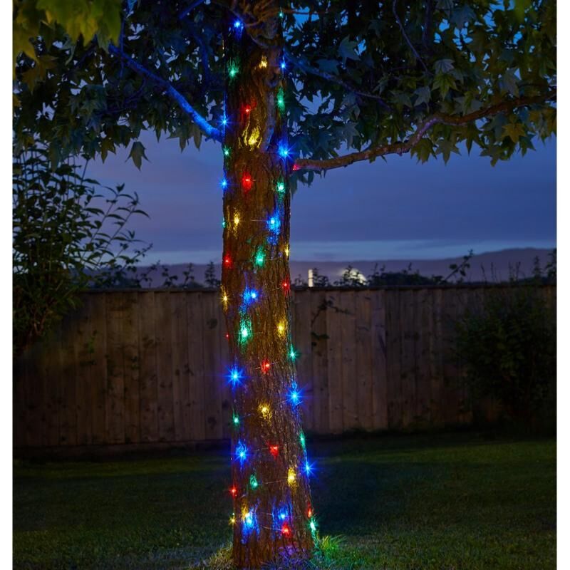 Guirlande solaire filament 100 lucioles couleur