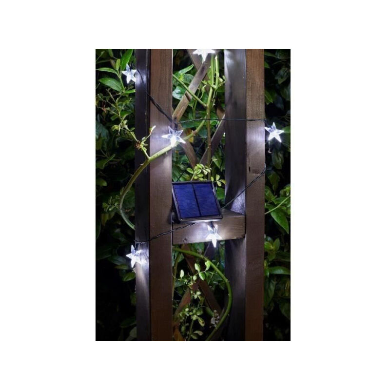 Guirlande d'extérieur solaire smardtv - Ultra 50 étoiles led - Blanc froid - 11,8m - 2 ans de garantie