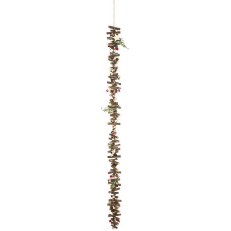 Guirlande en bois pour sapin de Noël Rondin