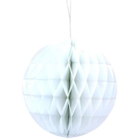 Guirlande en papier - Décoration de Noël - 10 pièces - 12 pouces - Blanc - Forme ronde