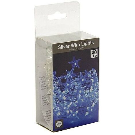 Guirlande étoile LED lumineuse à piles Blanc