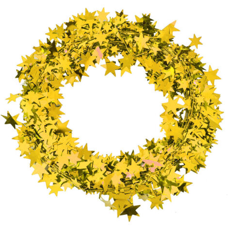 Guirlande Étoilée Dorée 7,5m - Décoration Fête Noël Mariage Accessoire Vêtement