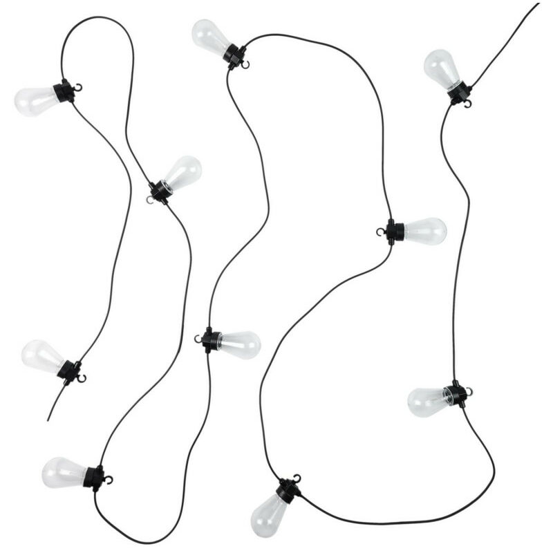 Guirlande avec 10 ampoules transparentes - l 450 cm - Livraison gratuite