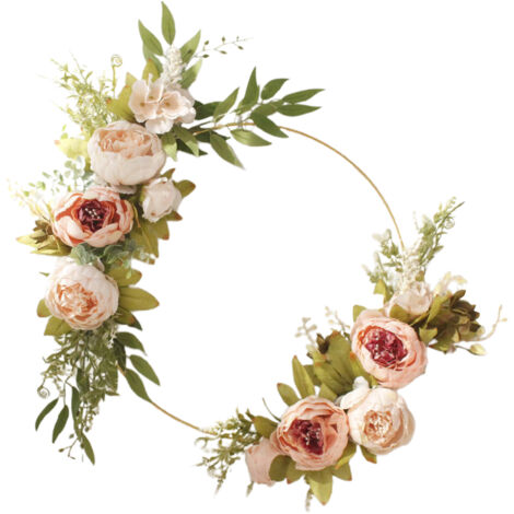 Guirlande Florale en Soie Artificielle pour Porte Mur Windows Fête de Mariage Saint Valentin Décor à la Maison (1)