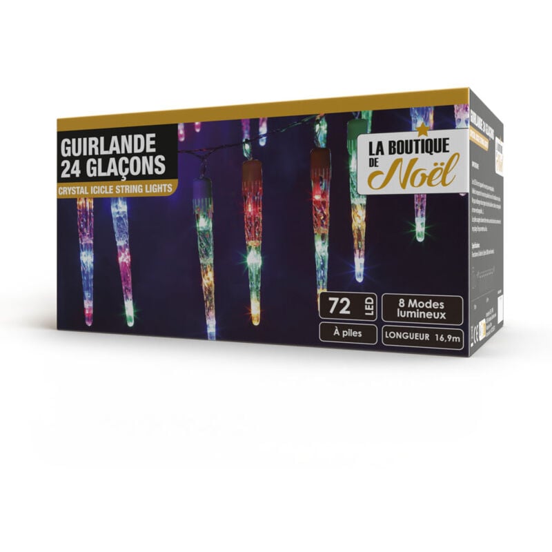Guirlande glaçon stalactite - - Multicolore