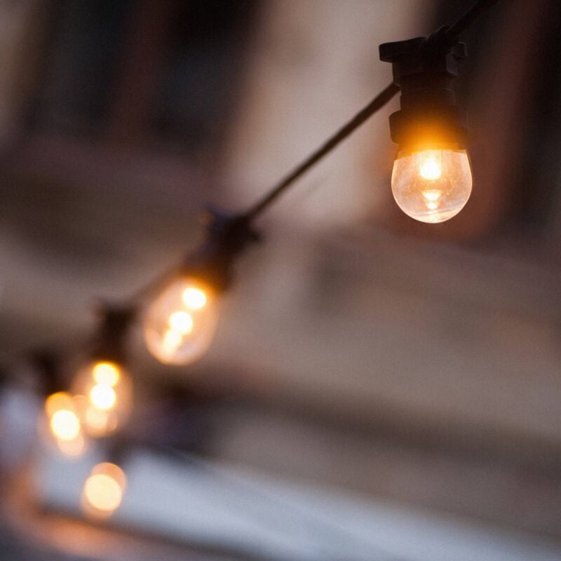 Guirlande guinguette extérieure ronde à filaments