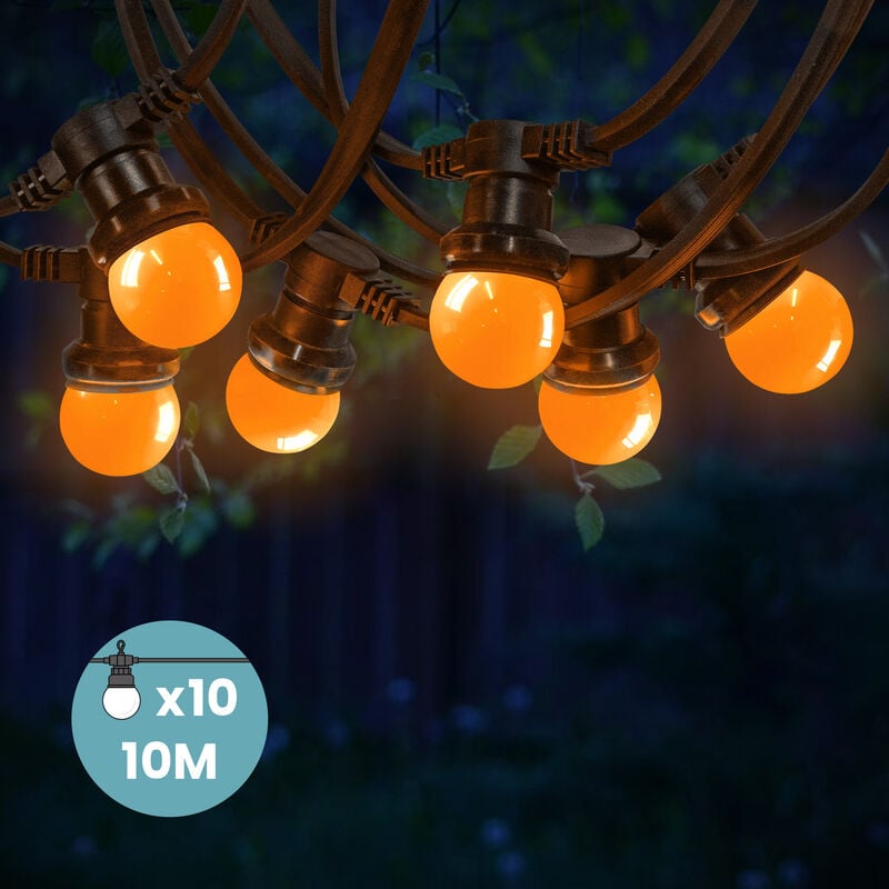Guirlande Guinguette Orange 10 m