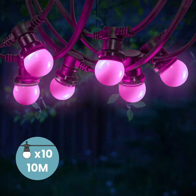 Guirlande Guinguette Rose 10 m