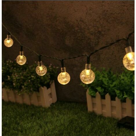 guirlande guinguette solaire led blanc 5M 20 LEDs