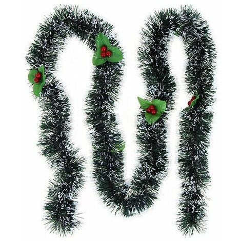 Guirlande Imitation Sapin 2M avec Neige et Baies - SILUMEN