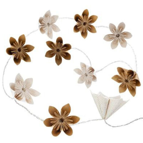 Guirlande LED "10 Fleurs" 23cm Or