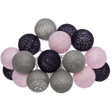 Guirlande Led 16 Boules "Pinky" 255cm Multicolore