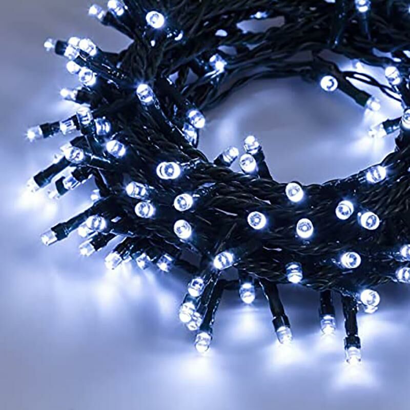 Guirlande led 220V 18M 180LED IP44, 8 Modes - Blanc Froid Silamp